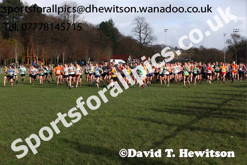 Senior womens Northern Cross Country Champs., Witton Park, Blackburn. Photo: David T. Hewitson/Sports for All Pics